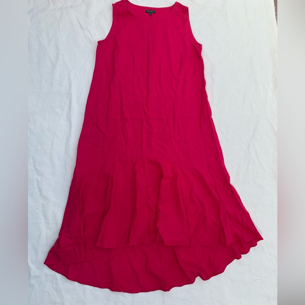 For Cynthia fuchsia linen maxi dress